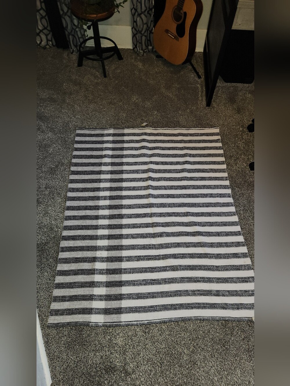 Hearth & Hand with Magnolia  Stripe Throw Blanket Railroad Gray. 55x45"